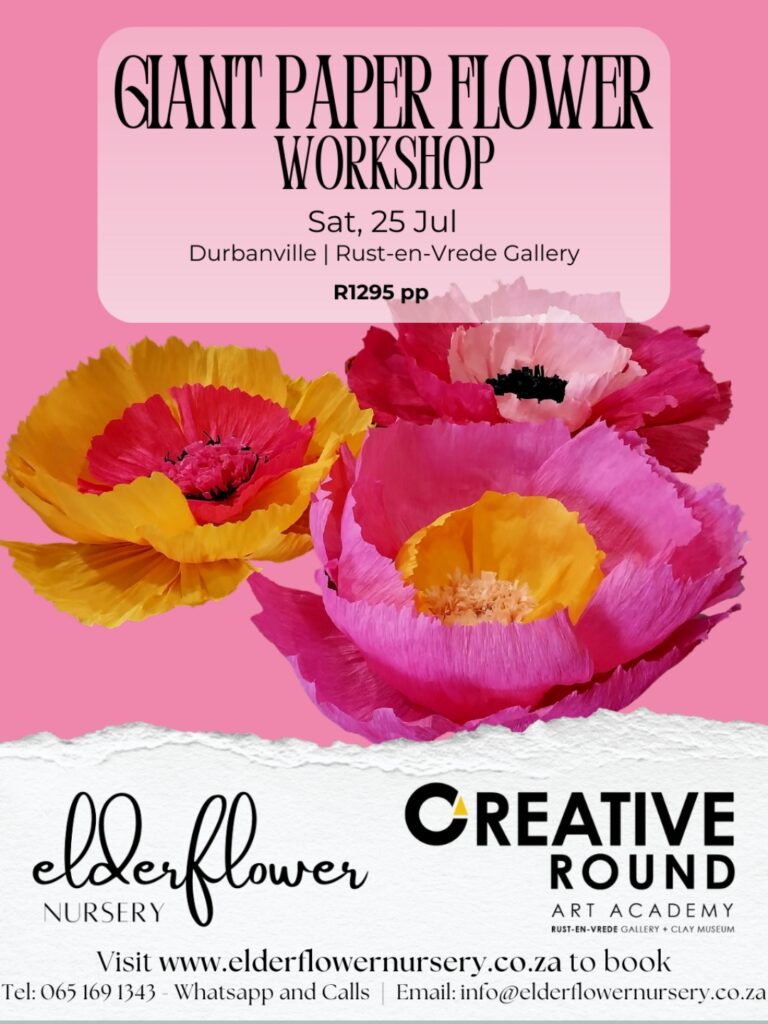 Creative Round Giant Paper Flower Workshop - Elderflower
