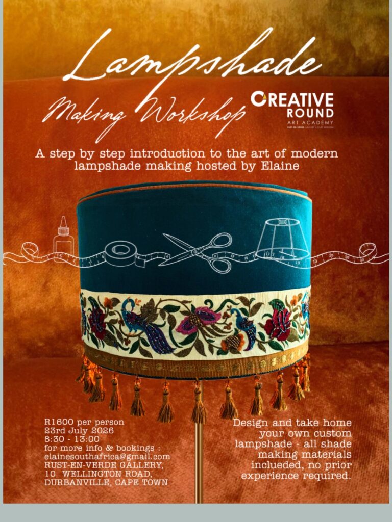 Creative Round Lampshade Making Workshop - Elaine Lampshade